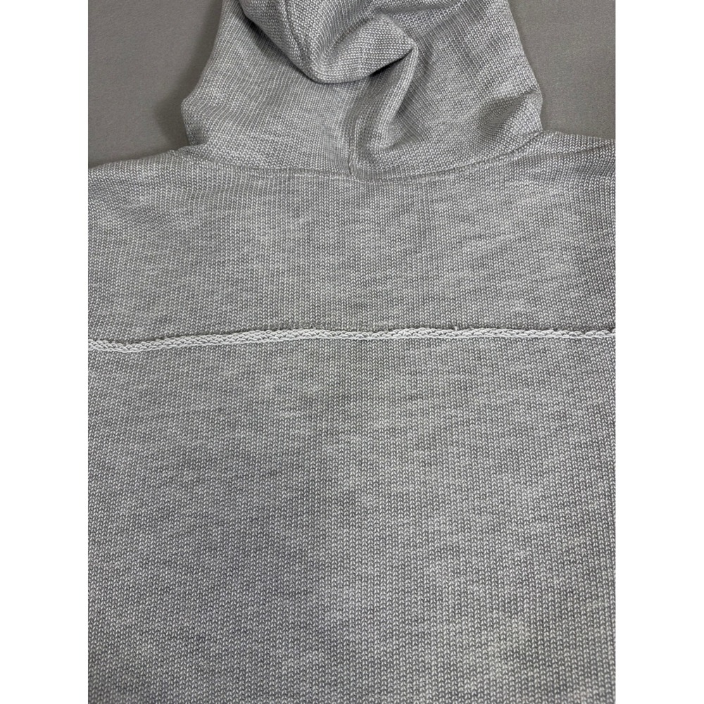 Soft Surroundings Grey Marl Henley Hoodie 3/4 Sleeve Waffle Knit 2X 5AG32 - Picture 8 of 9